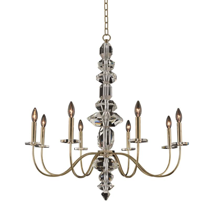Allegri 031251-FR001 Bolivar 8 Light 34" Wide Taper Candle Style - Champagne Gold