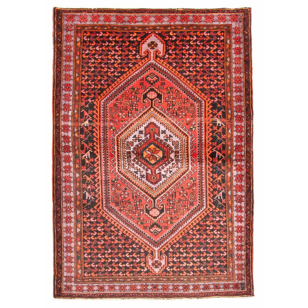 ECARPETGALLERY Hand-knotted Anadol Red Wool Rug - 5'1 x 7'4