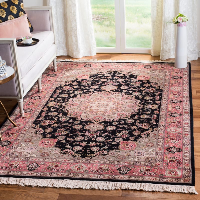 SAFAVIEH Couture Hand-knotted Tabriz Floral Ludovica Traditional Oriental Wool