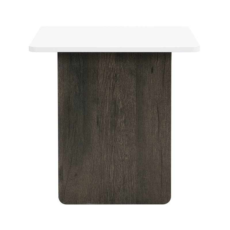 Modern Light Luxury Coffee Table Set of 2, Small Square Coffee End Table with Spacious Top