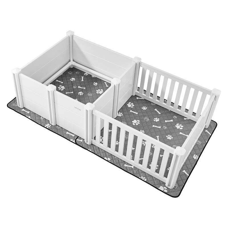 Adjustable Height Dog Whelping Box for Medium Dogs, Easy Clean