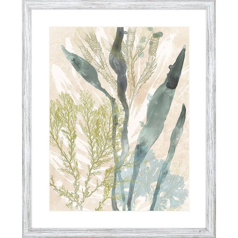 Vintage Ocean Jewels I Framed Art Giclee Under Glass - Blue - 41 X 33 X 1