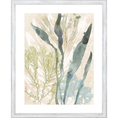 Vintage Ocean Jewels I Framed Art Giclee Under Glass - Blue