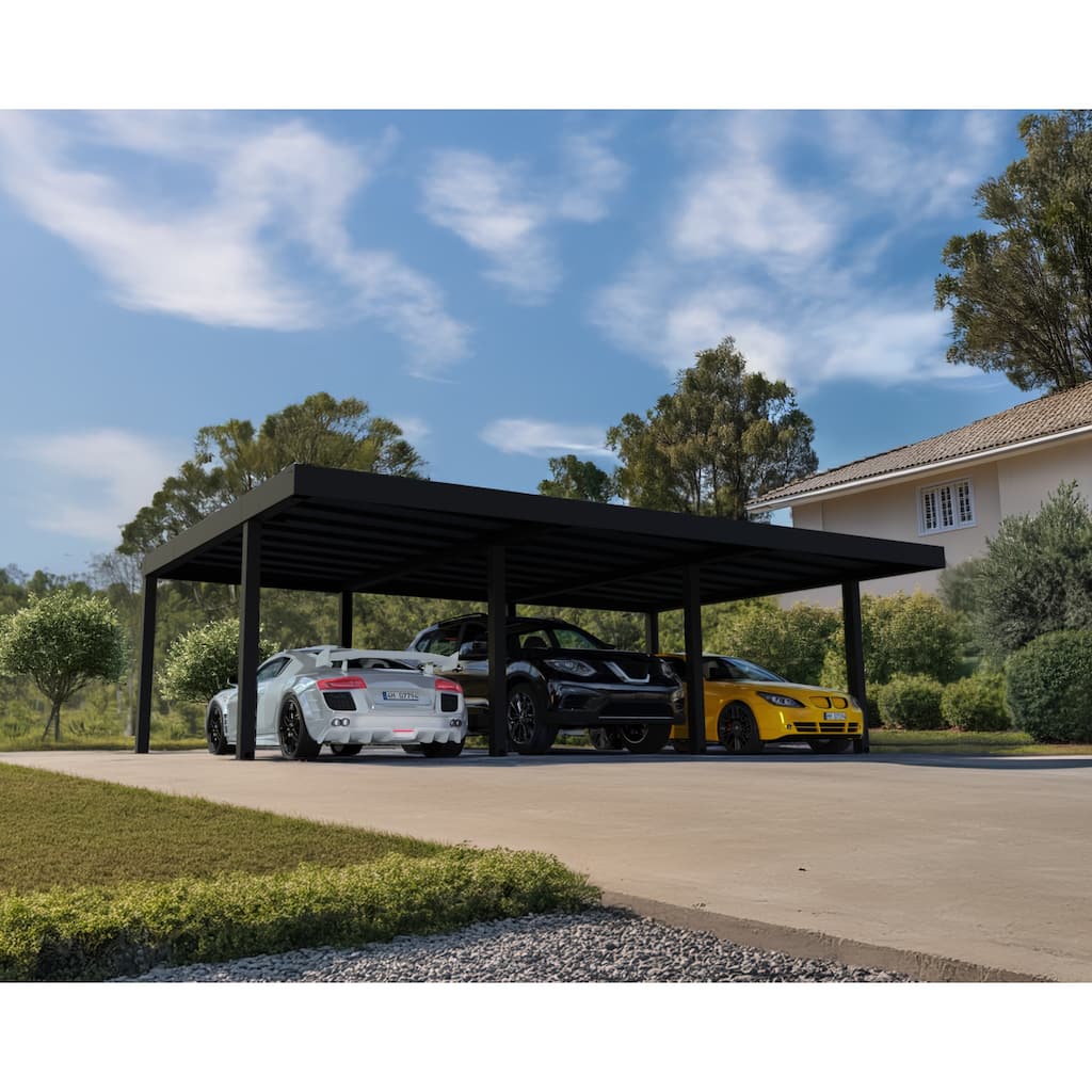 Canopia Oslo 6ft. Black/Gray Opaque Outdoor Carport
