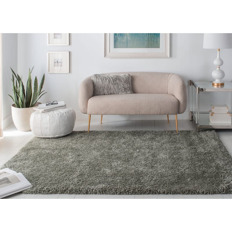 SAFAVIEH Royal Shag Soffia 2-inch Thick Rug - 5'3" x  7'6" - Green - Rectangle