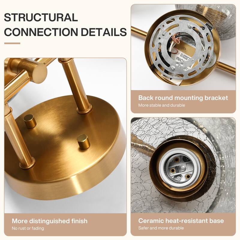 3-Light Bathroom Dimmable Vanity Light - N/A