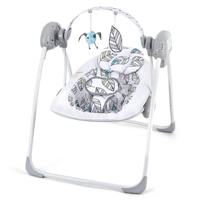 Baby Swings,Portable Baby Swing for Infant, Compact-Fold Early Bird Infant Swing with Adaptable Speed, Music,Timing