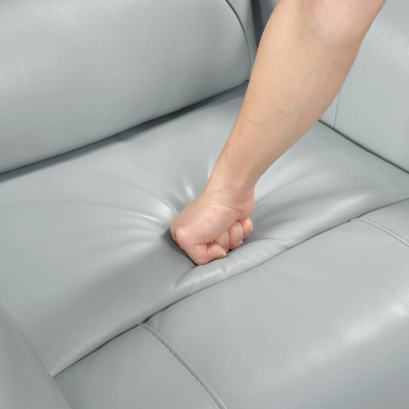 Esther 36" Leather Swivel Glider Recliner - Pull-Handle Motion