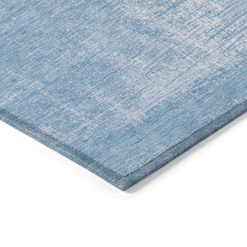 Machine Washable Indoor/ Outdoor Chantille Abstract Solid Rug