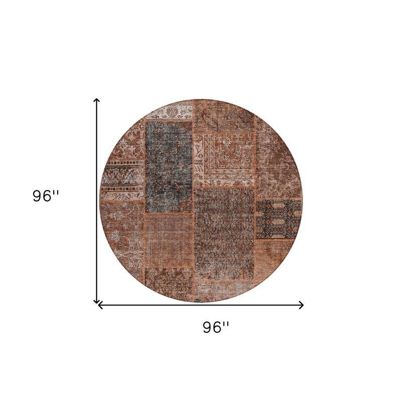 HomeRoots Patchwork Transitional Rectangle Outdoor Rug