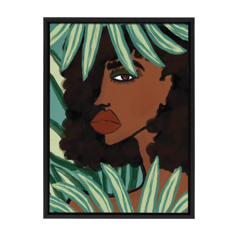 Kate and Laurel Jungle by Kendra Dandy of Bouffants and Broken Hearts - 18x24 - Plastic - Black