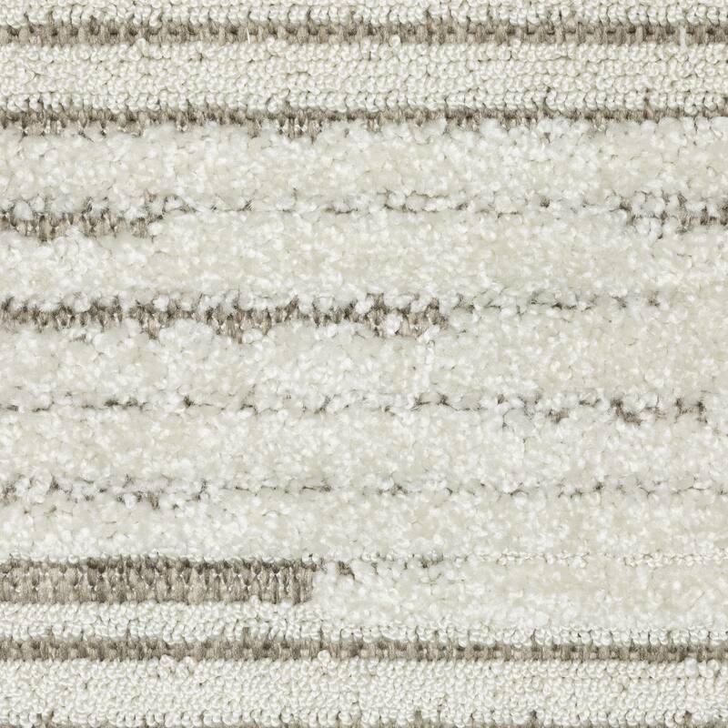 Style Haven Thassos Distressed Lines Ivory/ Brown Mixed Pile Area Rug