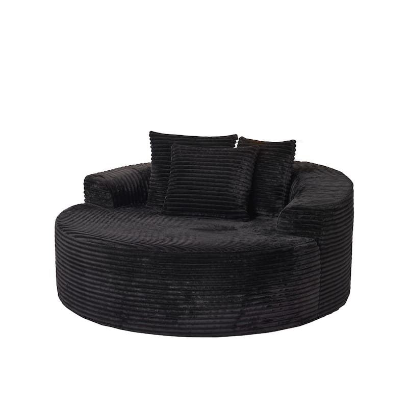 HOOOWOOO Modern Plush Fabric Floor Sofa Couch