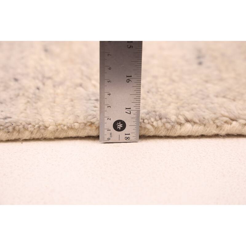 ECARPETGALLERY Hand-knotted Tangier Light Grey Wool Rug - 8'0 x 9'10