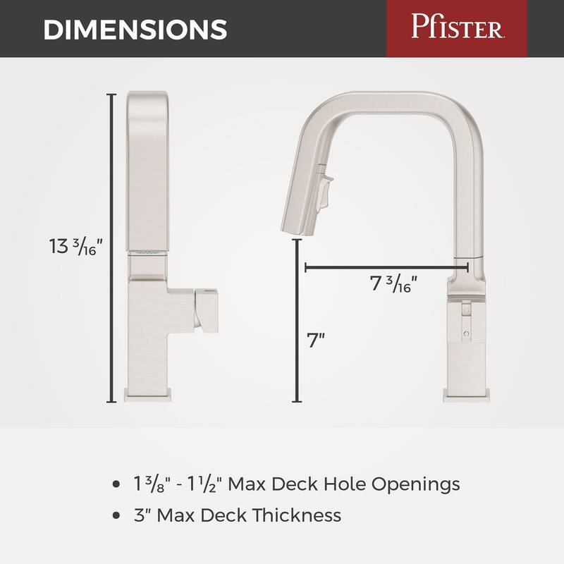 Pfister GT572-VRV Verve 1.8 GPM Single Hole Pull Down Bar Faucet