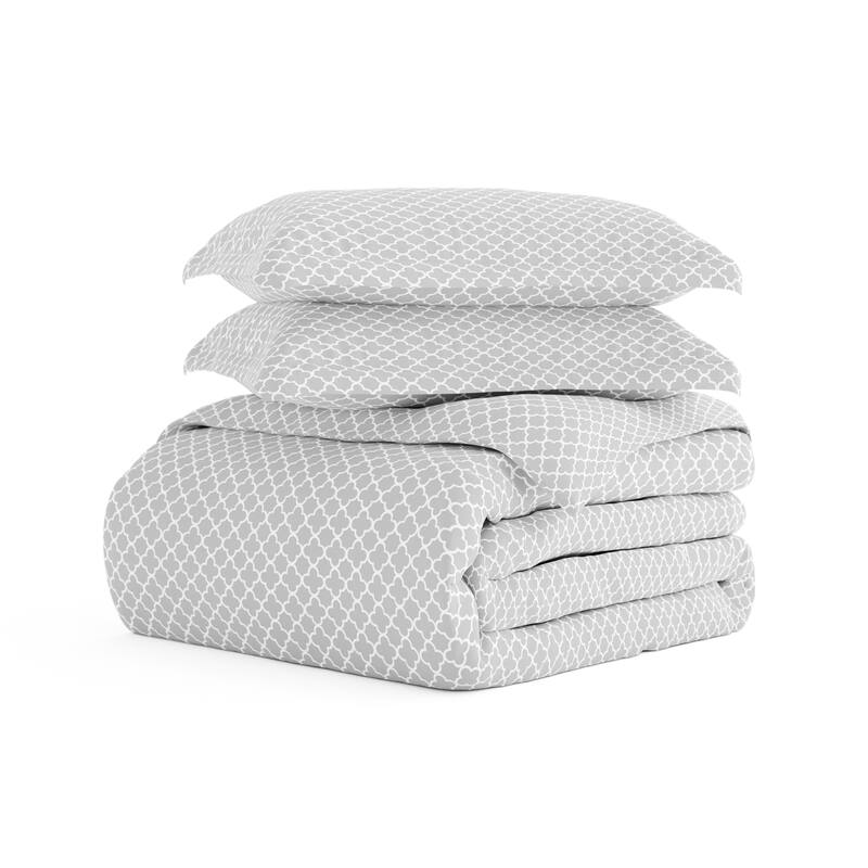 Becky Cameron Quatrefoil 3-piece Duvet Cover Set