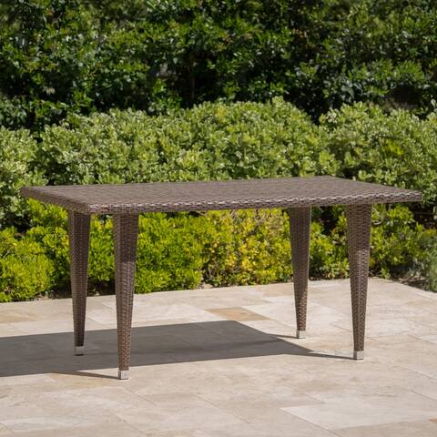 Dominica Outdoor Rectangle Wicker Dining Table (ONLY) by Christopher Knight Home - 59.00"L x 35.50"W x 29.00"H