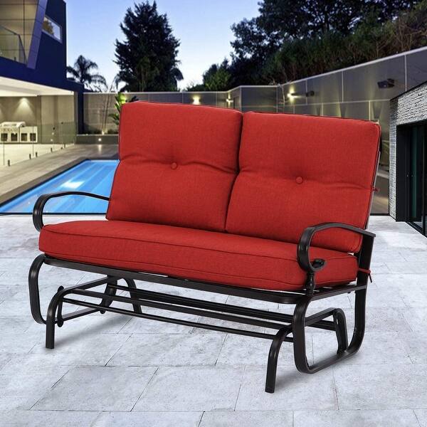Shop Nista Outdoor Loveseat Glider Chair By Havenside Home On Sale Overstock 29288338