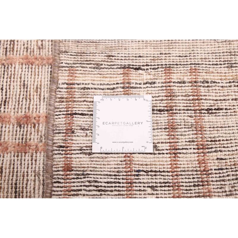 ECARPETGALLERY Hand-knotted Pak Finest Marrakesh Taupe Wool Rug - 6'3 x 9'7