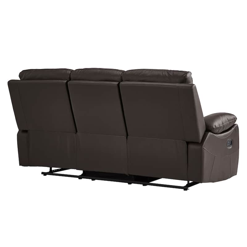 Harrington Faux Leather Manual Double Reclining Sofa