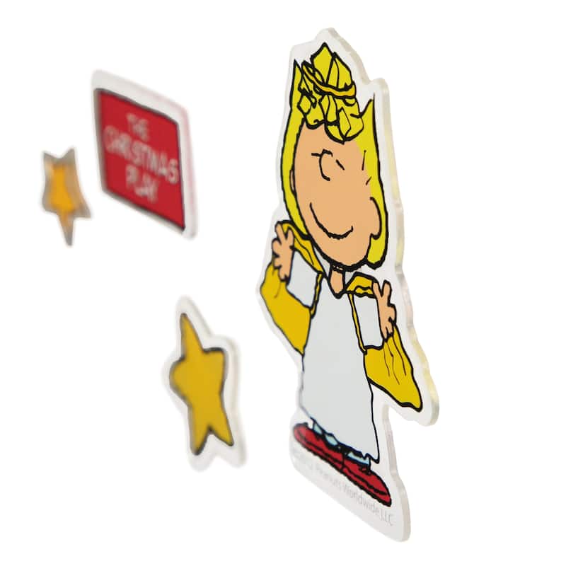 8pc Peanuts Christmas Nativity Double Sided Window Cling Decorations