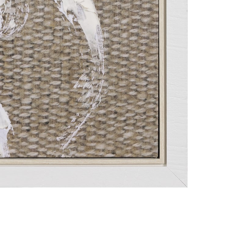 Woven Textile Framed Canvas Art Print