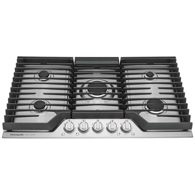 Frigidaire GCCG3648A 36" Wide 5 Burner Gas Cooktop with Quick Boil - Stainless Steel