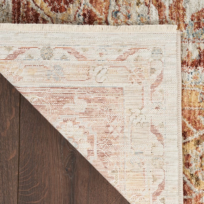 Nourison Petra Traditional Persian Medallion Border Area Rug