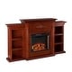 preview thumbnail 6 of 15, SEI Furniture Gracewood Hollow Womack 70-inch Mahogany Electric Fireplace with Bookshelves