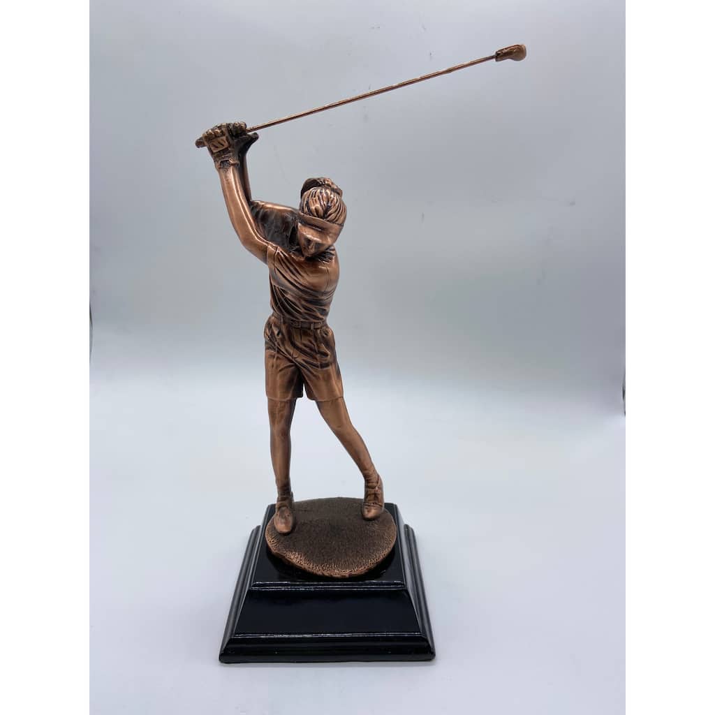 Women Golfer on engravable pedestal base