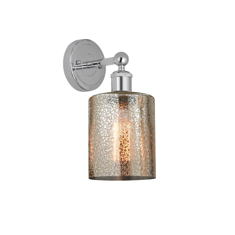 Innovations Lighting 616-1W-12-5 Cobbleskill Sconce Cobbleskill 12" - Polished Chrome / Mercury
