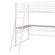 preview thumbnail 19 of 22, Metal Full Size Loft Bed with L-shaped Desk and Shelves