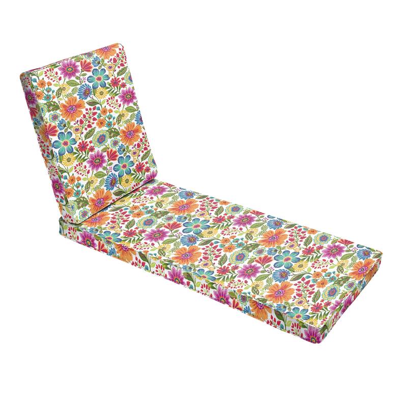 Sorra Home Outdoor Chaise Lounge Cushion - Gregoire Prima - 73 in L x 24 in W x 3 in D