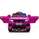 preview thumbnail 5 of 7, 12V Pink Police Car Ride-On for Kids: Parental Remote Control, Sirens, Flashing Lights, & Music