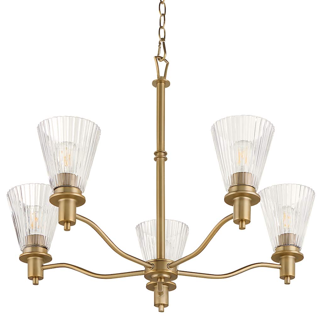 Quorum International 6803-5 Lawton 5 Light 28" Wide Chandelier with