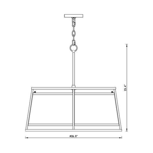 Lenyx Pendant 6 Light Pendant - Rubbed Brass
