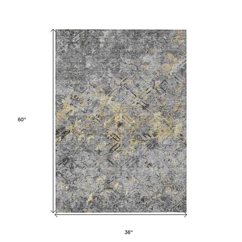 HomeRoots Geometric Transitional Rectangle Outdoor Rug