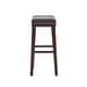 preview thumbnail 5 of 18, Kimi Contemporary Upholstered Saddle Barstool with Nailhead Trim (Set of 2) by Christopher Knight Home