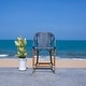 preview thumbnail 8 of 68, SAFAVIEH California Outdoor Bistro 26-inch Counter Stool with Arms - 23" W x 26" D x 43" H
