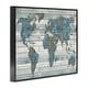 preview thumbnail 3 of 19, Stupell Slate Blue and Tan Rustic Weathered World Map Framed Art, Design By Artist Jamie MacDowell - Multi-color