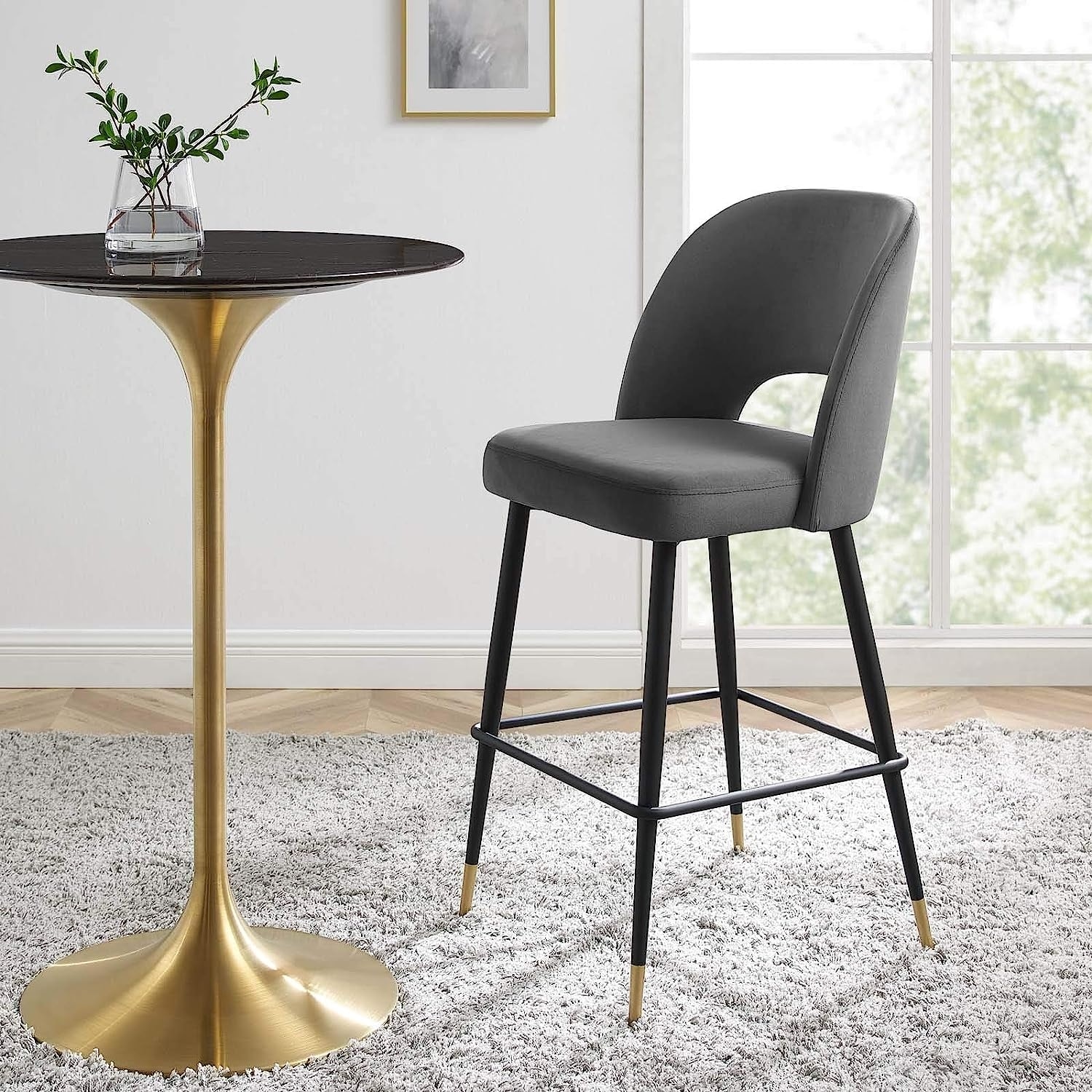 Velvet bar stools set of 4 store