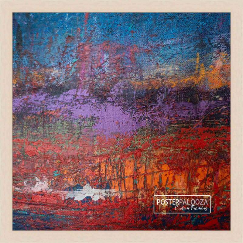 5x5 Traditional White Washed Wood Picture Square Frame