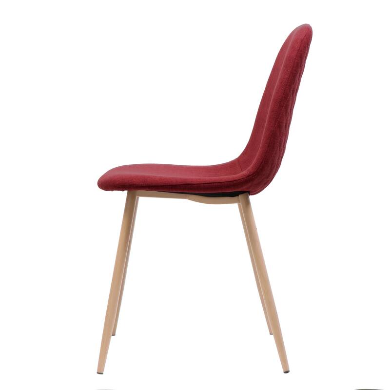 Fabric Dining Chair Set of 2 Round Back Accent Chairs Arc Lounge Chair