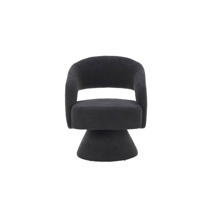 Swivel Accent Chair Armchair, Round Barrel Chair in Fabric for Living Room