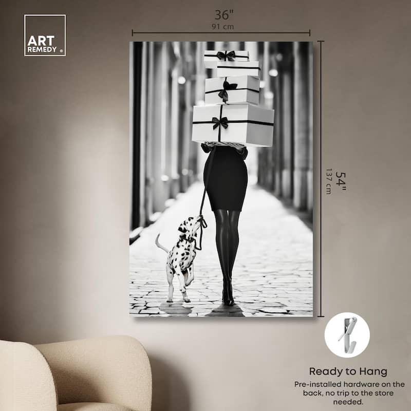 City Dalmatian Canvas by Art Remedy, Gallery Wrapped