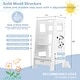 preview thumbnail 2 of 4, Kids Step Stool Toddler Learning Tower Solid Wood Learning Stool - White