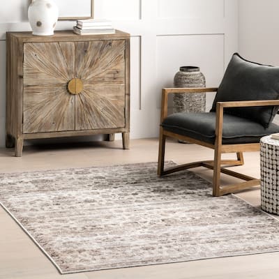 Nuloom Aitana SpinClean Floral and Paisley Machine Washable Area Rug