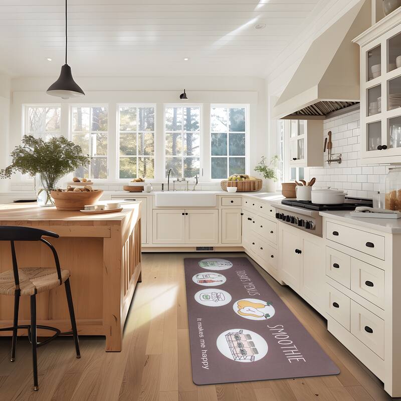 Ray Star Foam Kitchen wonderful matGreatSmoothie Brown - 39.00"x 20.10"x 0.30"