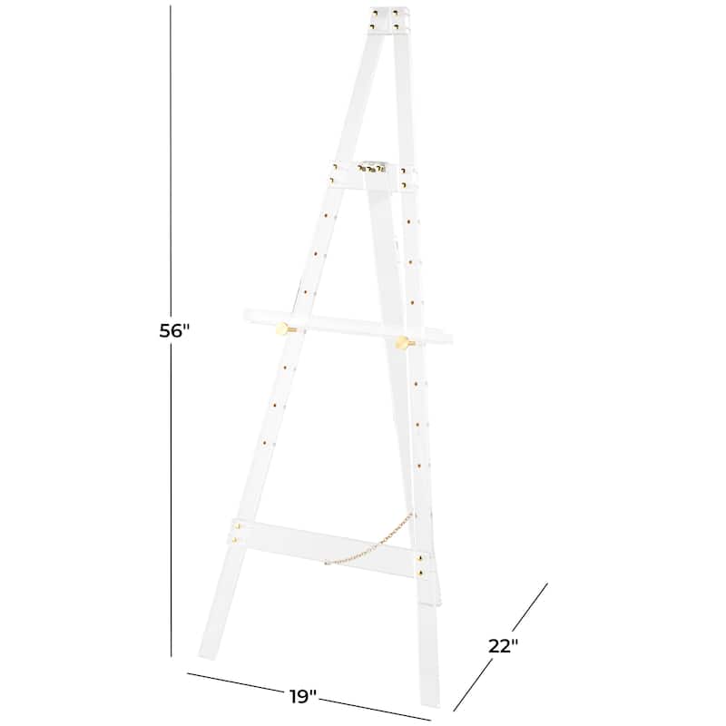 Clear Acrylic Plastic Adjustable 7 Tier Display Easel with Silver or Gold Accents and Chain Support