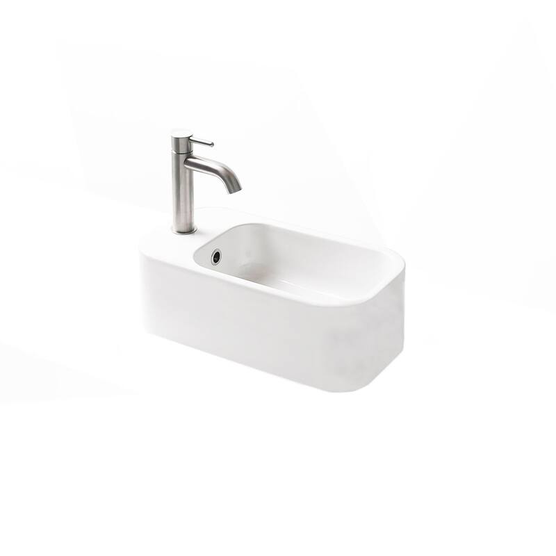 WS Bath Collections Cosa 18-7/8" Rectangle Ceramic Wall Mounted - Matte White
